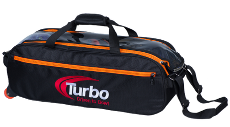 Turbo Pursuit Slim Triple Tote Bowling Bag Orange/Black