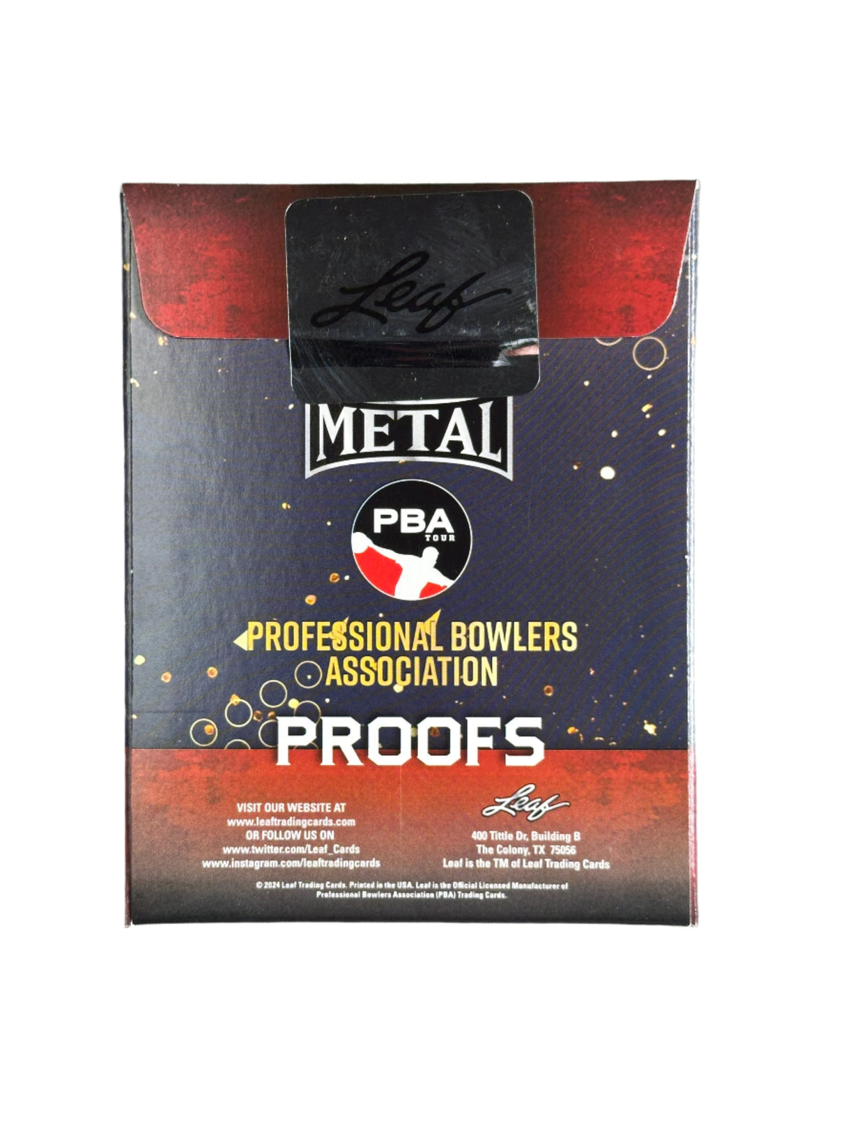 PBA LEAF TRADING CARDS METAL 2024 PROOF PACK professional bowlers association trading card pete weber inside bowling 1/1 proof belmonte gold vinyl