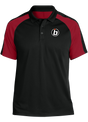 inside-bowling-tournament-polo-black-red bowl bowling shirt league tournament bowler shirt