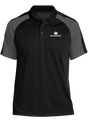 brunswick-tournament-polo-black-gray bowl bowling shirt league tournament bowler shirt