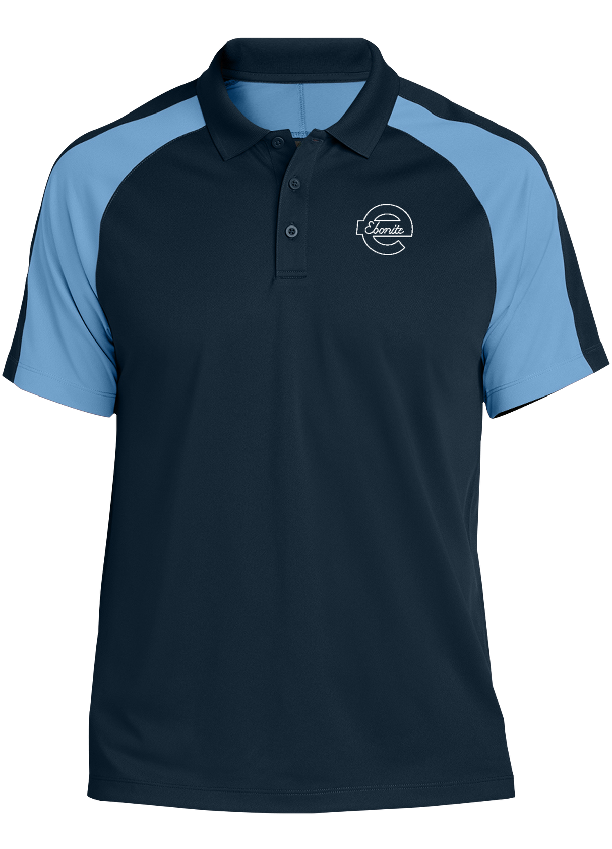ebonite-70s-logo-tournament-polo-navy bowl bowling shirt league tournament bowler shirt