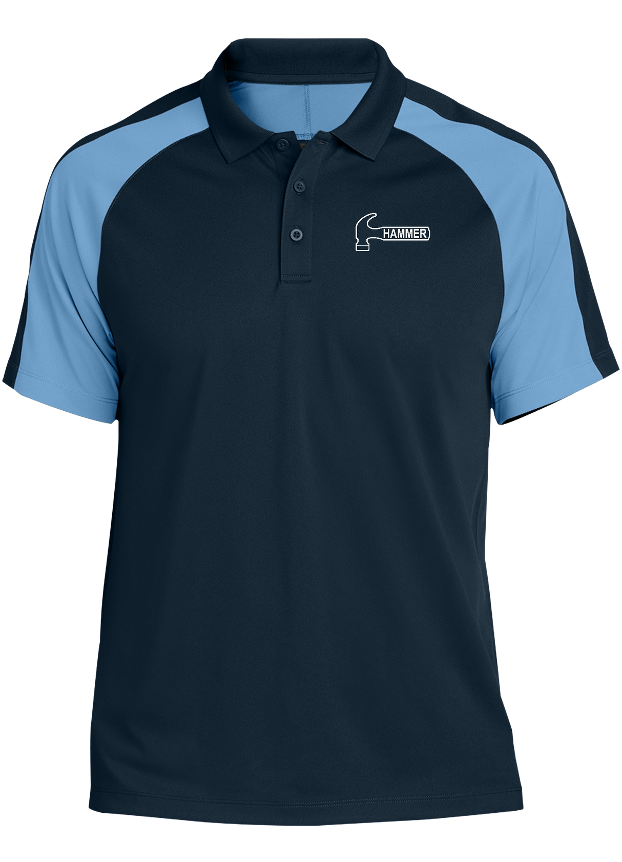 hammer-white-tournament-polo-navy bowl bowling shirt league tournament bowler shirt