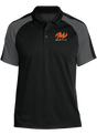 motiv-tournament-polo-black-gray bowl bowling shirt league tournament bowler shirt