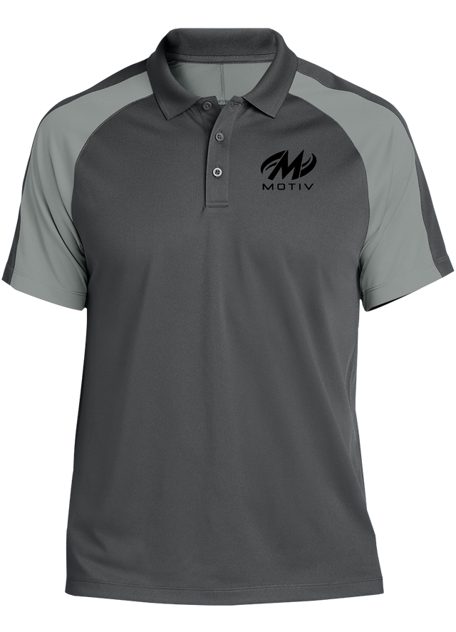 motiv-tournament-polo-gray bowl bowling shirt league tournament bowler shirt