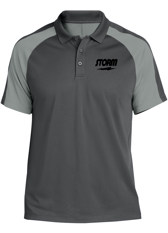 storm-tournament-polo-gray bowl bowling shirt league tournament bowler shirt