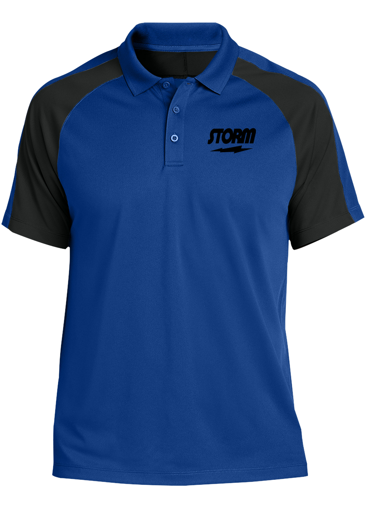 storm-tournament-polo-royal-black bowl bowling shirt league tournament bowler shirt