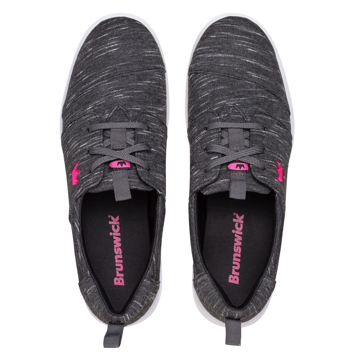 Brunswick Envy Charcoal Women's Bowling Shoes * Premium materials * Light-weight rubber outsoles * Pure slide microfiber slide soles on both shoes * Foam padded collar and tongue * Superior slide immediately *  *