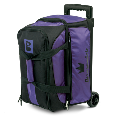 brunswick purple blitz bowling bag inside bowler tournament suitcase open play league travel bag