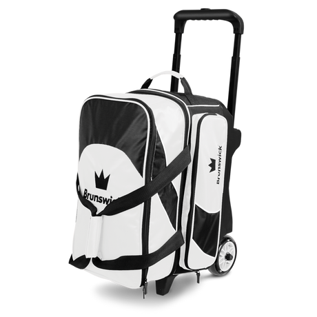 brunswick 2 ball roller charger bowling bag travel suitcase league tournament play sale discount coupon online pba tour edge white bags