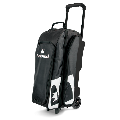 Brunswick Blitz 3 Ball Triple Roller Black Bowling Bag travel suitcase league tournament play sale discount coupon online pba tour