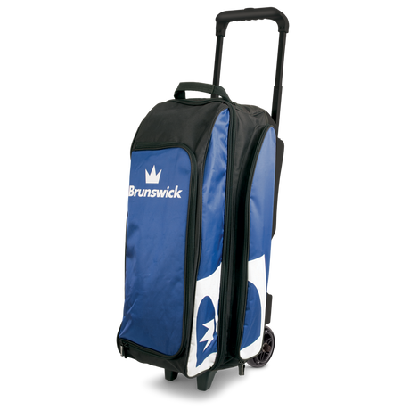Brunswick Blitz 3 Ball Triple Roller Blue Bowling Bag travel suitcase league tournament play sale discount coupon online pba tour