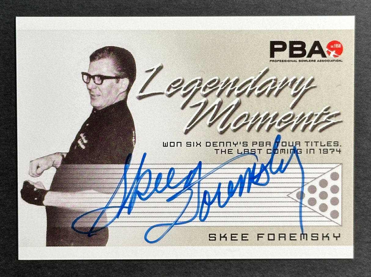 Skee Foremsky 2008 Rittenhouse PBA Legendary Moments Autograph Bowling Card