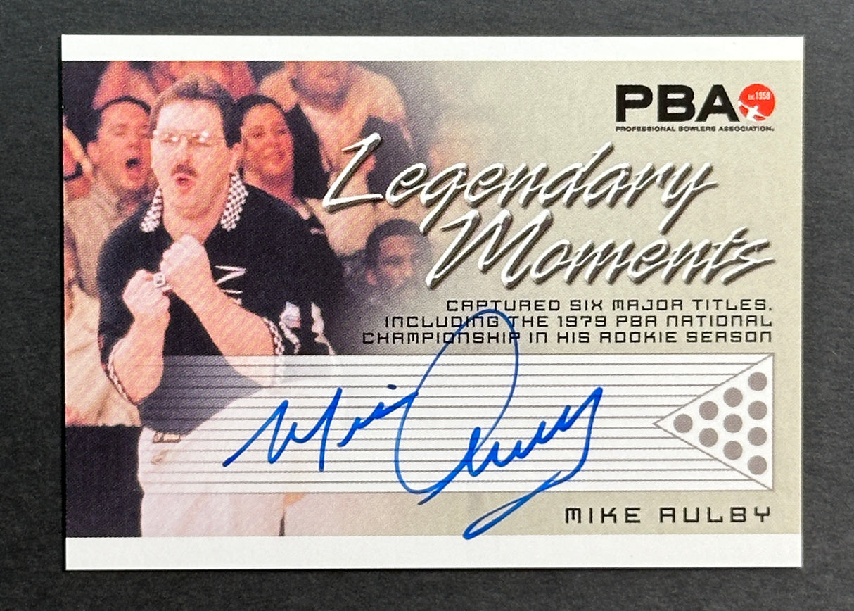 Mike Aulby 2008 Rittenhouse PBA Legendary Moments Autograph Bowling Card