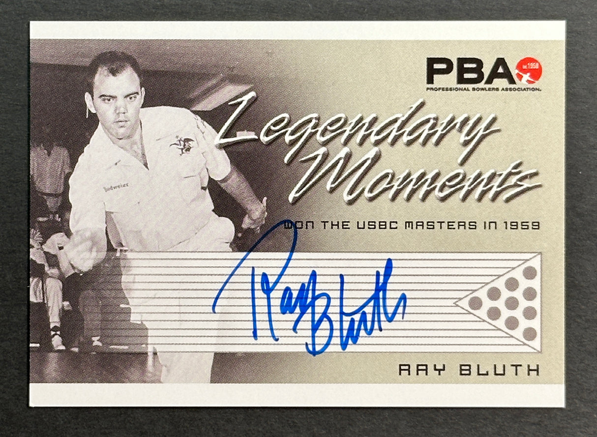 Ray Bluth 2008 Rittenhouse PBA Legendary Moments Autograph Bowling Card