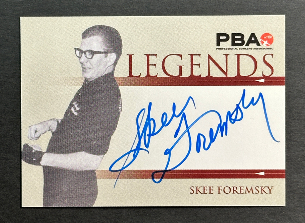 Skee Foremsky 2008 Rittenhouse PBA Legends Autograph Bowling Card