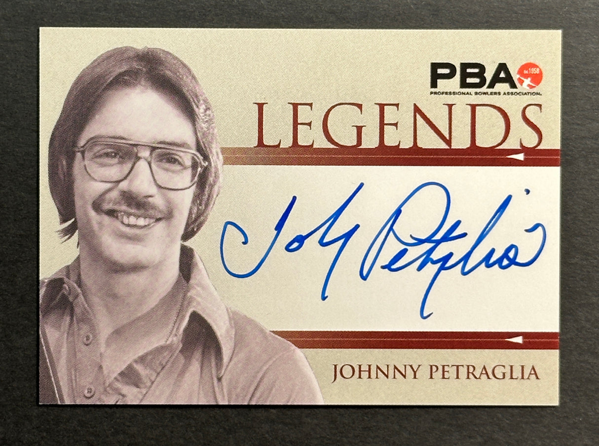 Johnny Petraglia 2008 Rittenhouse PBA Legends Autograph Bowling Card