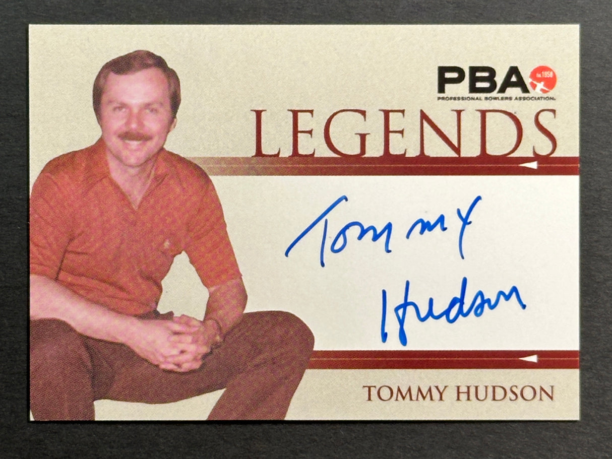 Tommy Hudson 2008 Rittenhouse PBA Legends Autograph Bowling Card