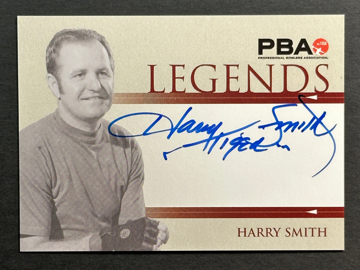 Harry Smith 2008 Rittenhouse PBA Legends Autograph Bowling Card