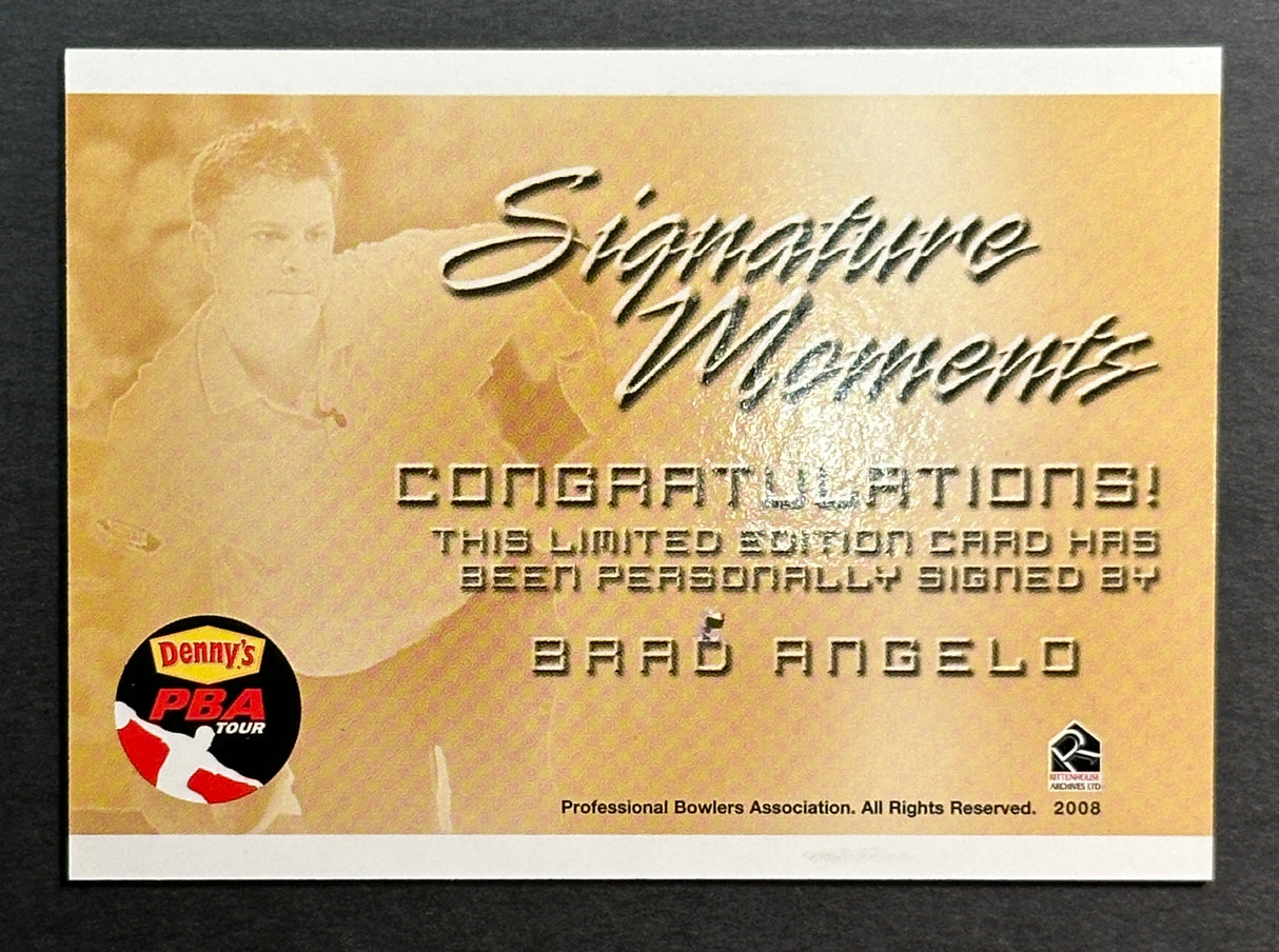 Brad Angelo 2007 Rittenhouse Signature Moments PBA Autograph Bowling Card