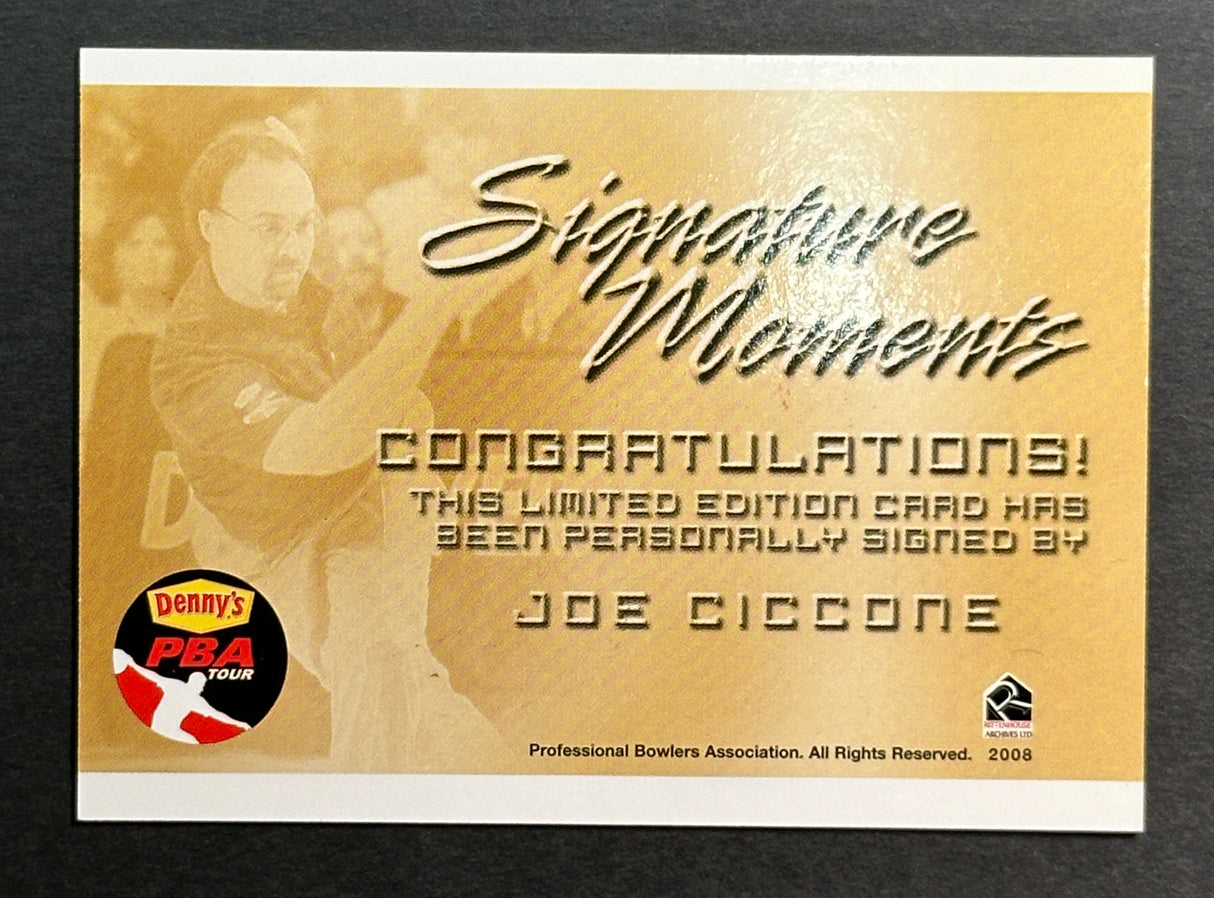 Joe Ciccone 2007 Rittenhouse Signature Moments PBA Autograph Bowling Card