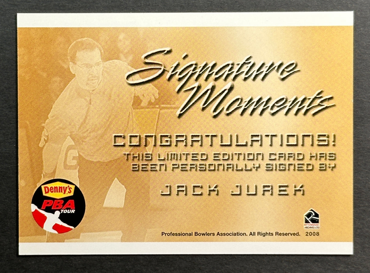 Jack Jurek 2007 Rittenhouse Signature Moments PBA Autograph Bowling Card