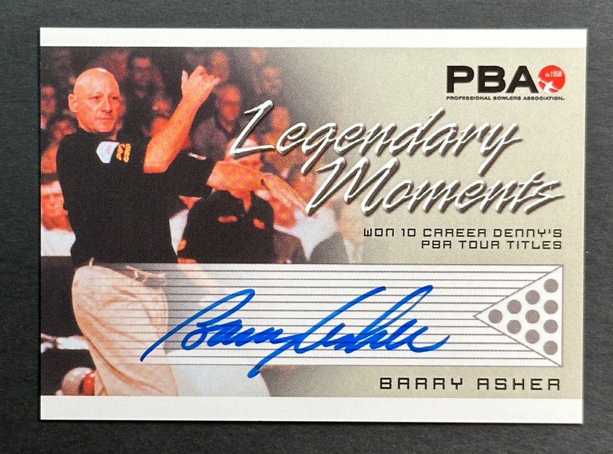 Barry Asher 2007 Rittenhouse Signature Moments PBA Autograph Bowling Card