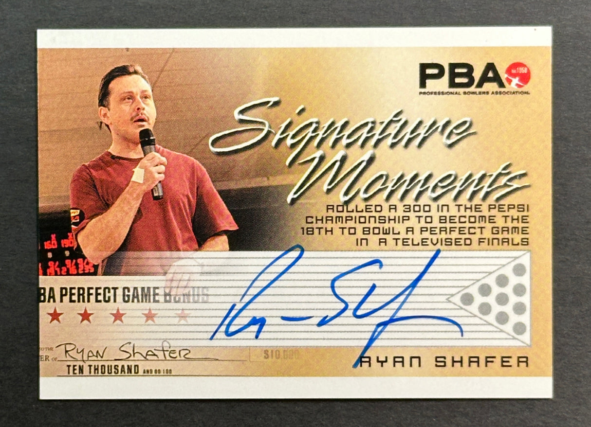 Ryan Shafer 2007 Rittenhouse Signature Moments PBA Autograph Bowling Card