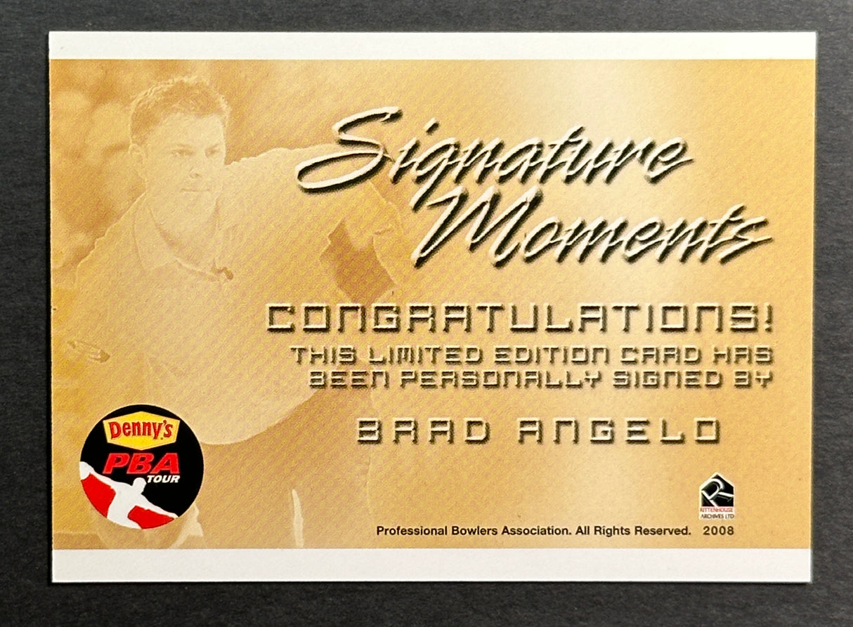 Brad Angelo 2007 Rittenhouse Signature Moments PBA Autograph Bowling Card