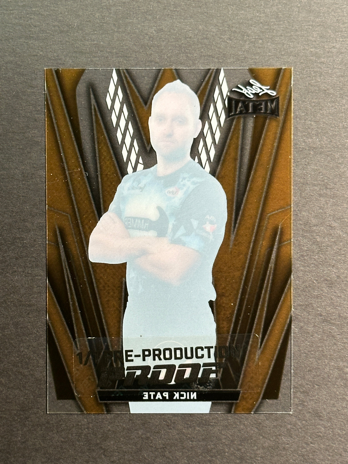 2024 Leaf Metal PBA Trading Card Nick Pate Orange 1/1 Proof