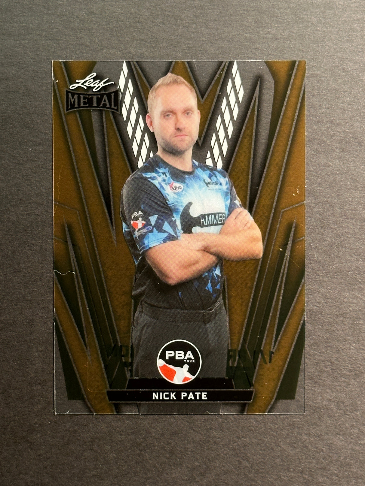 2024 Leaf Metal PBA Trading Card Nick Pate Orange 1/1 Proof