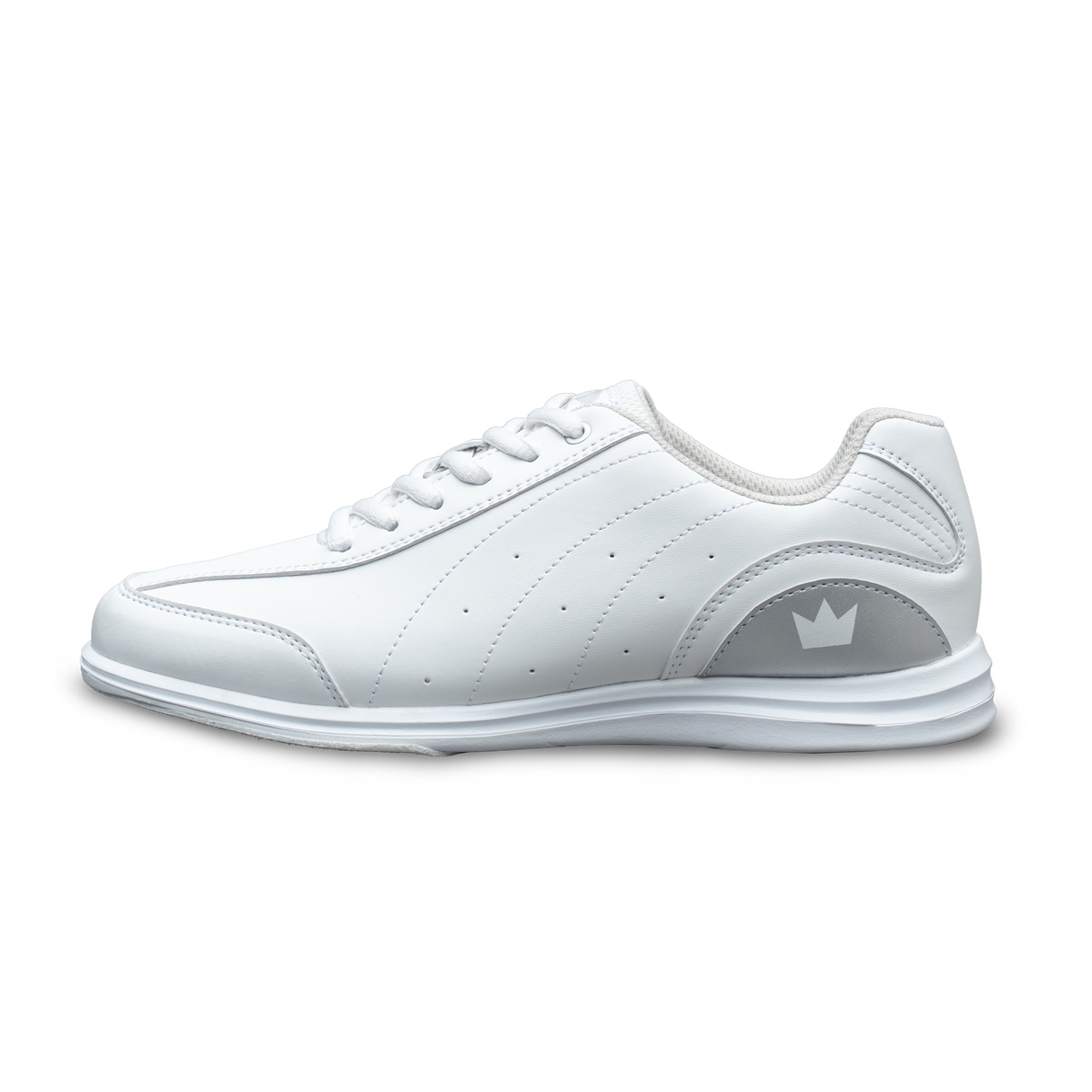Brunswick Mystic Youth Bowling Shoes White/Silver * Performance synthetic uppers * Extremely comfortable * Light rubber outsoles * Pure slide microfiber slide soles on both shoes * Foam padded collar and tongue * Superior slide immediately *  *