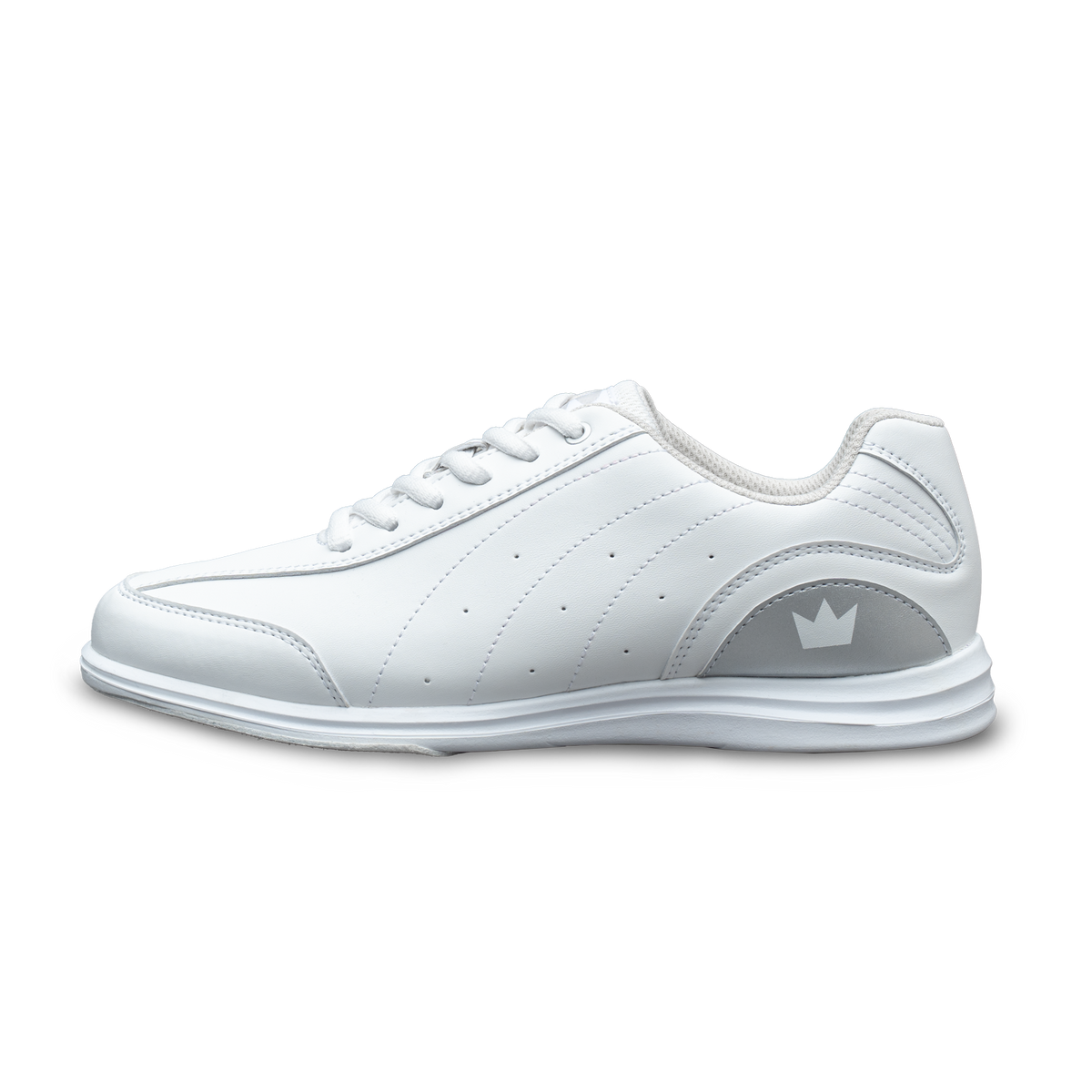 Brunswick Mystic Women's Bowling Shoes White/Silver * Performance synthetic uppers * Extremely comfortable * Light rubber outsoles * Pure slide microfiber slide soles on both shoes * Foam padded collar and tongue * Superior slide immediately * *