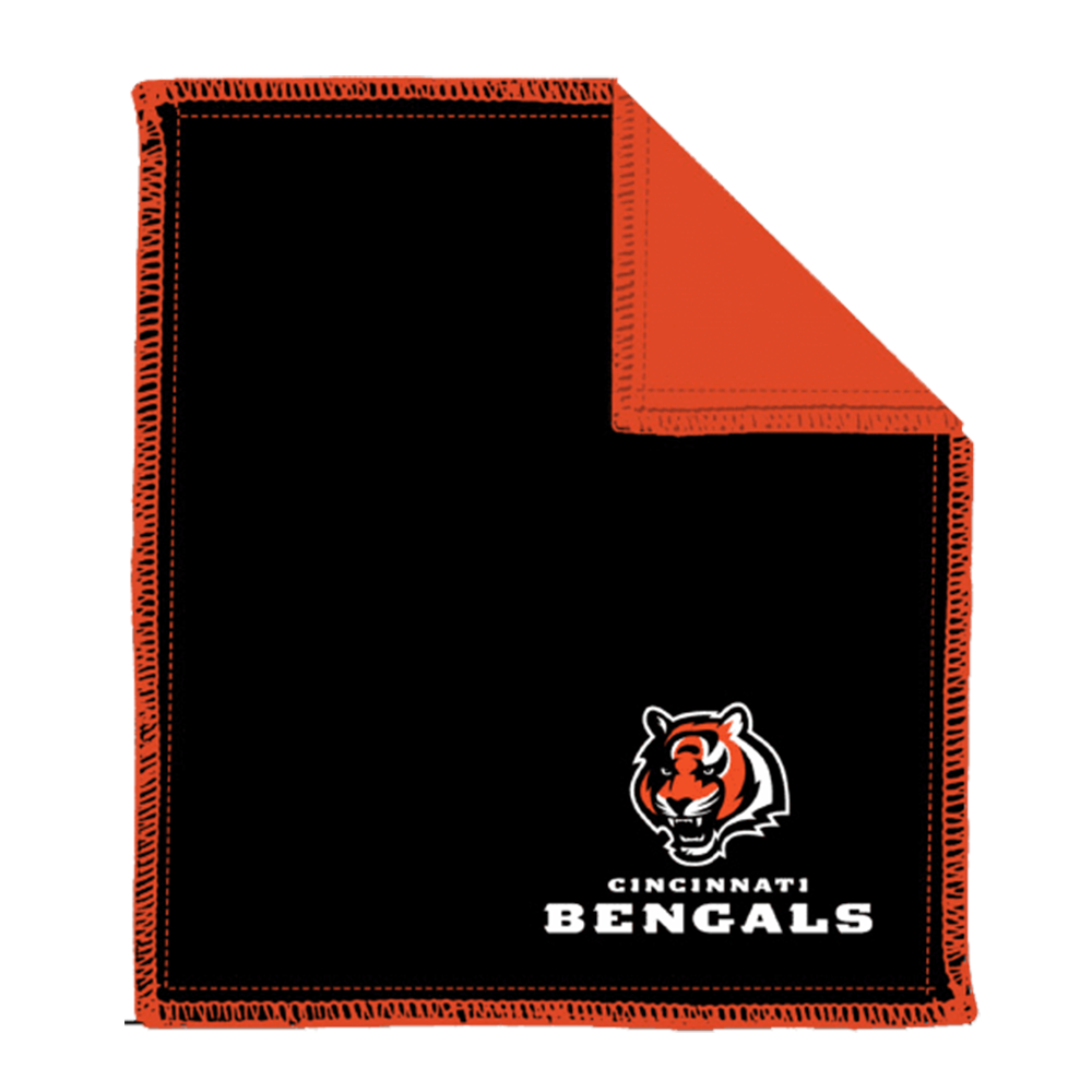 NFL Shammy Cincinnati Bengals Ultimate oil removing pad Leather on both sides Restores tacky feel for better ball performance Embroidered logos 8" x 7.5"