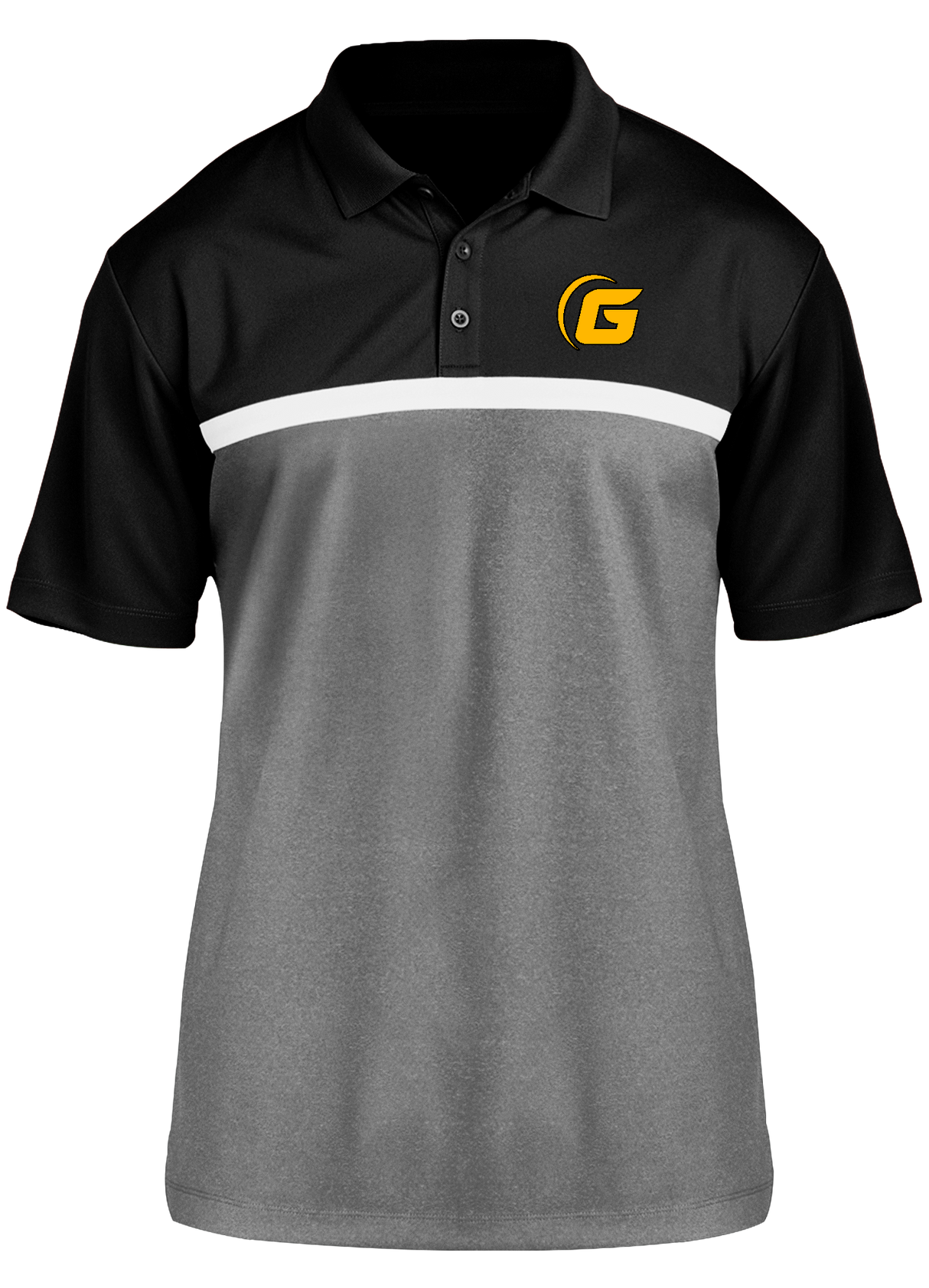 900 Global Competitor Polo Black/White/Gray