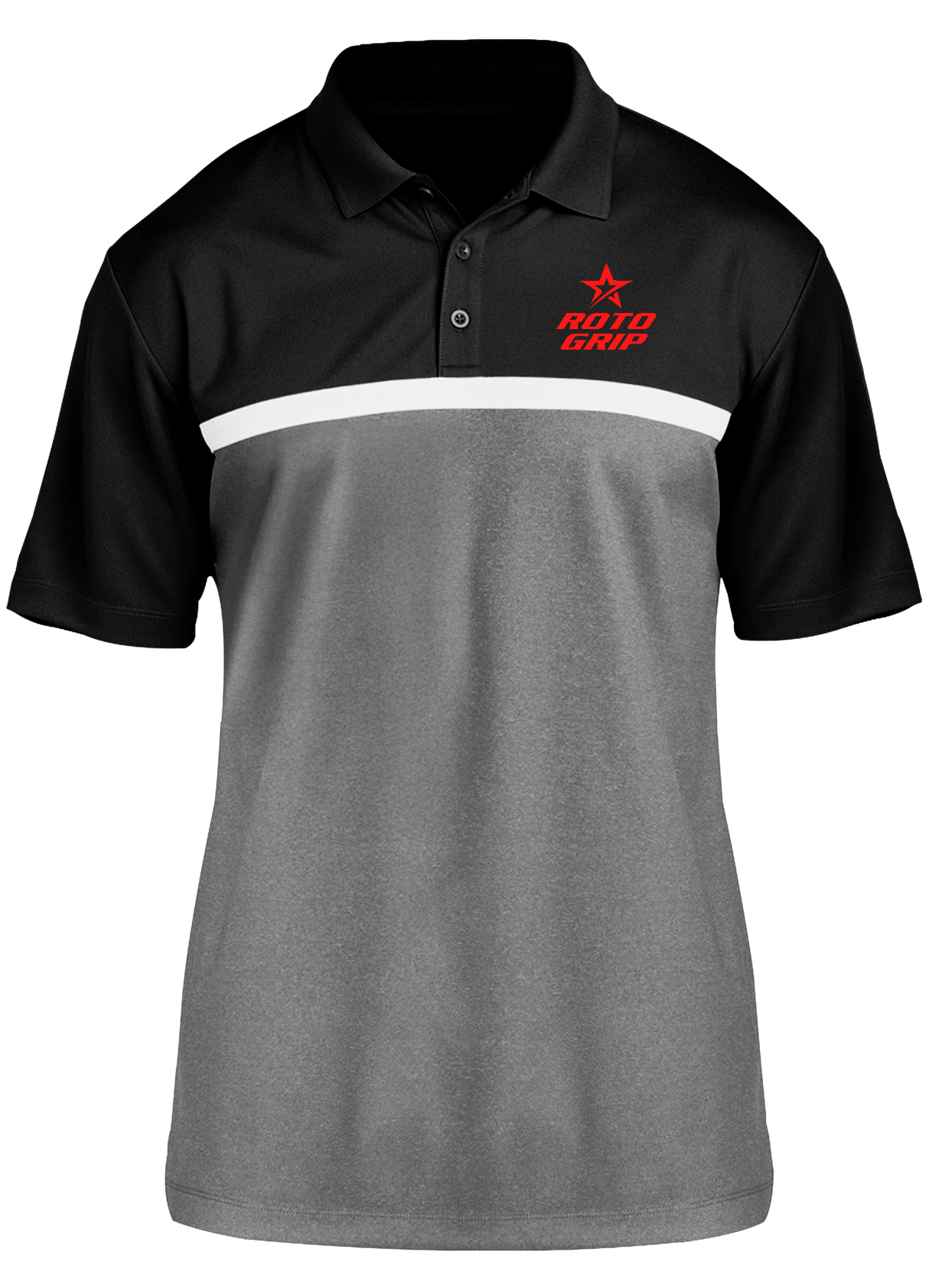 Roto Grip Red Competitor Polo Black/White/Gray