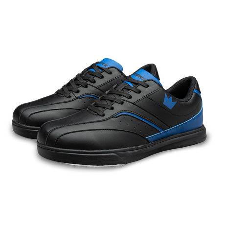 Brunswick Vapor Black/Royal Bowling Shoes * Performance synthetic uppers * Foam padded collar and tongue * Extra-light molded EVA outsole * Pure slide microfiber slide soles on both shoes * Superior slide immediately *  *