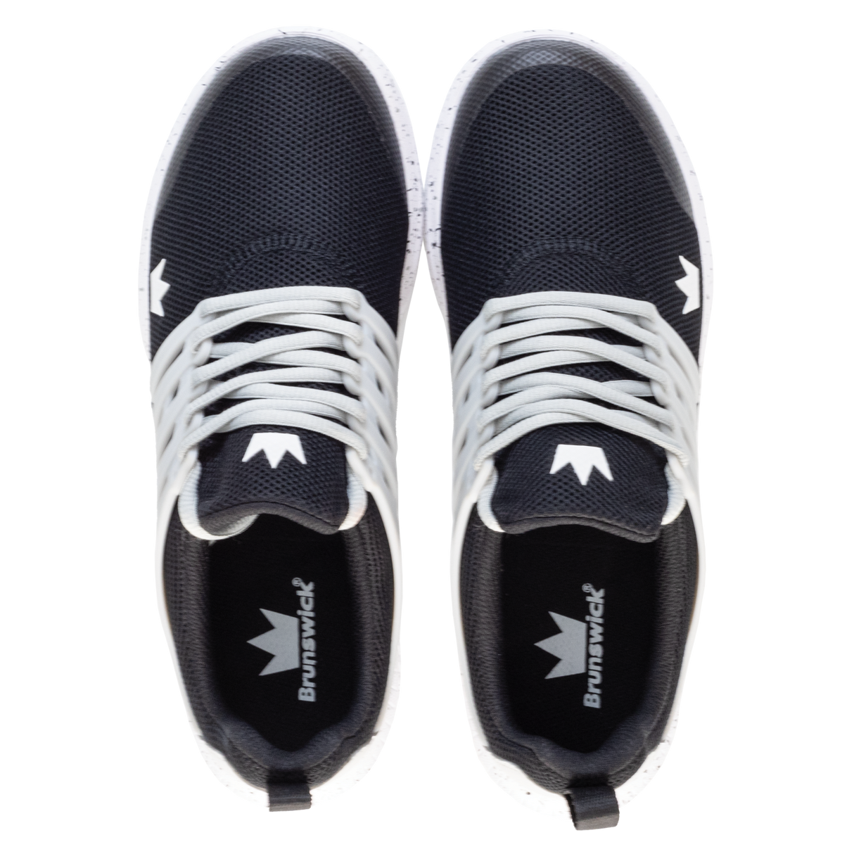 Brunswick Avalanche Black/Grey Men's Bowling Shoes * Athletic mesh uppers * Exterior advanced support lacing system * Pure Slide microfiber Slide Soles on both shoes * Foam-padded collar and tongue * Extra-light EVA outsole * Raised rubber heel for a controlled slide * *