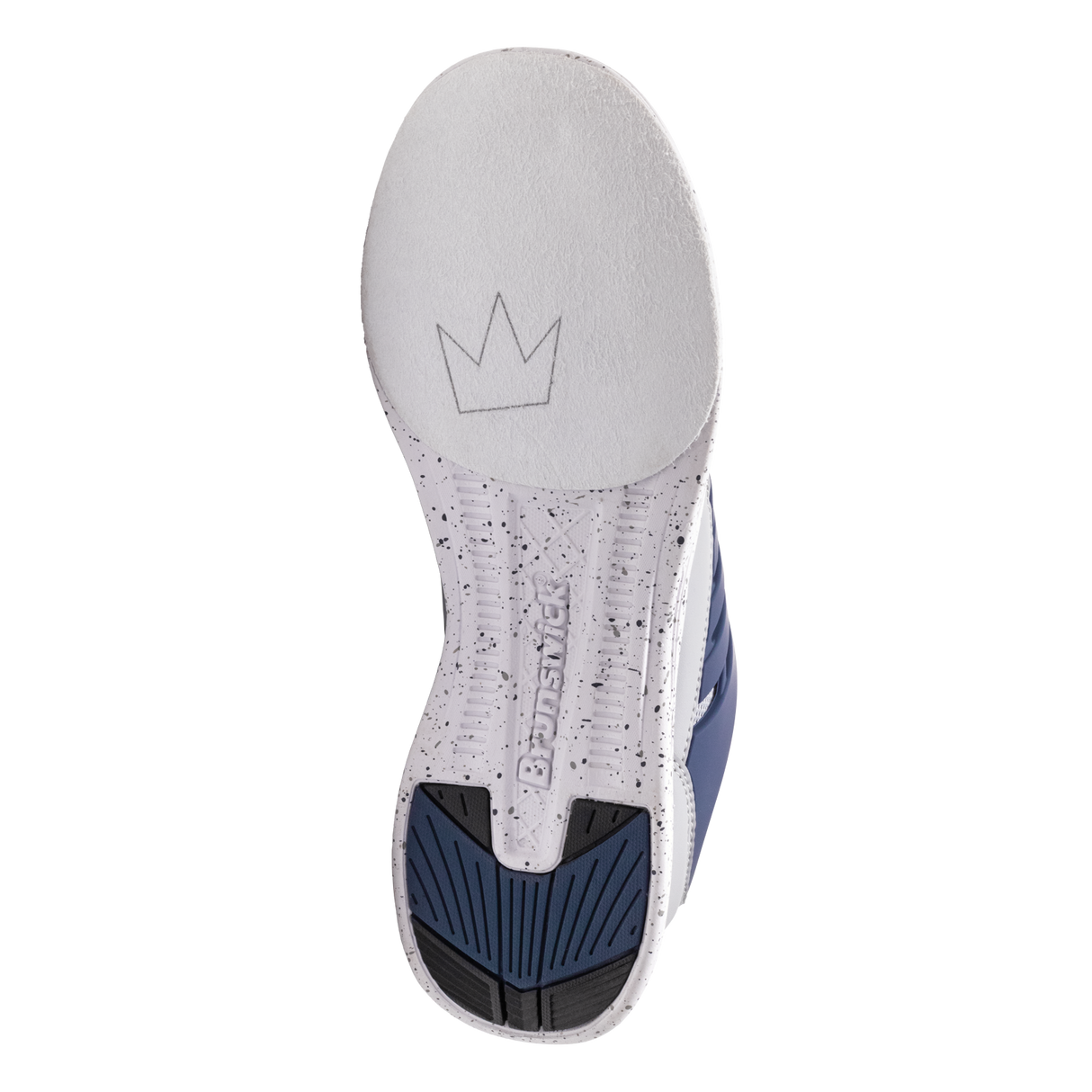 Brunswick Avalanche Grey/Navy Bowling Shoes * Athletic mesh uppers * Exterior advanced support lacing system * Pure Slide microfiber Slide Soles on both shoes * Foam-padded collar and tongue * Extra-light EVA outsole * Raised rubber heel for a controlled slide *  *