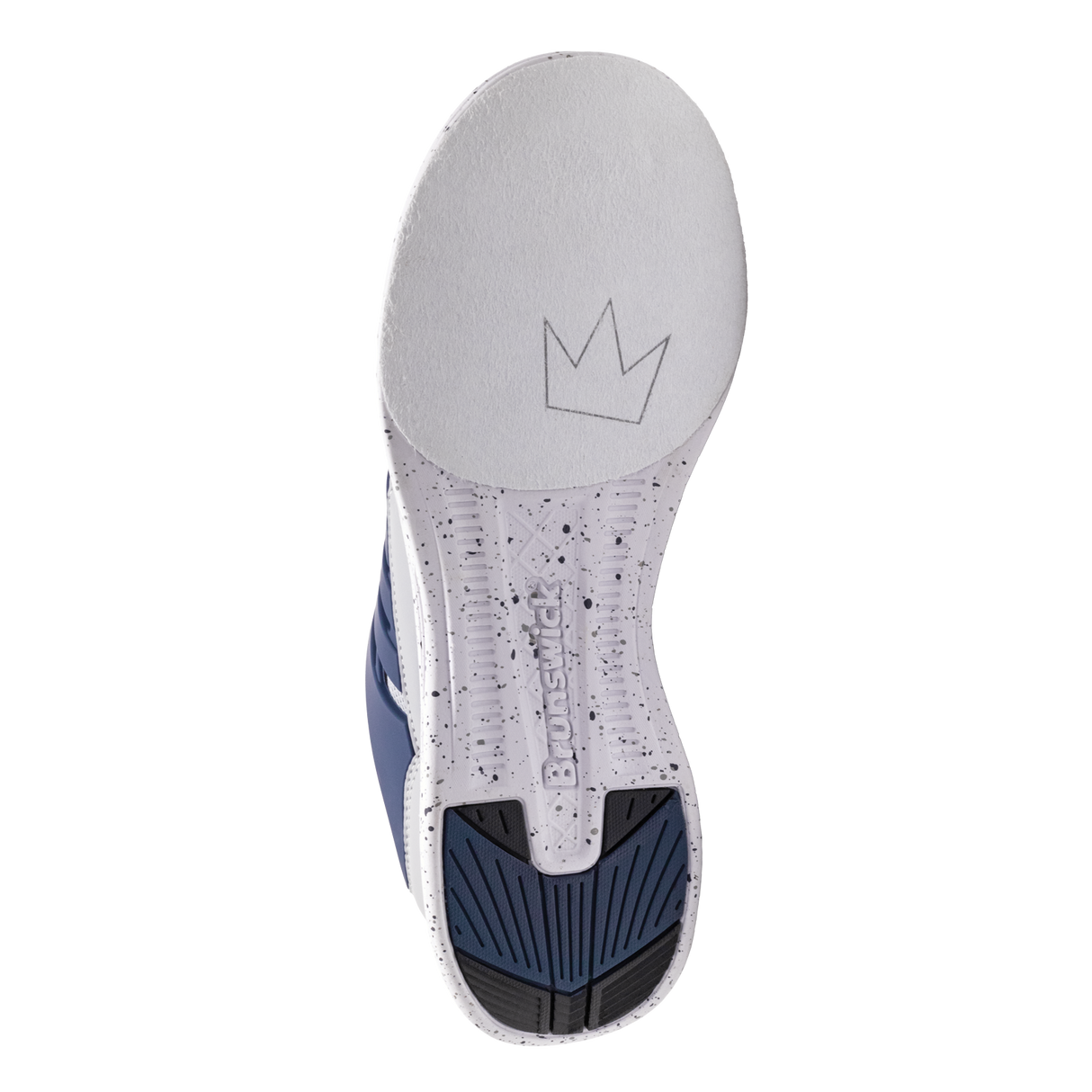 Brunswick Avalanche Grey/Navy Bowling Shoes * Athletic mesh uppers * Exterior advanced support lacing system * Pure Slide microfiber Slide Soles on both shoes * Foam-padded collar and tongue * Extra-light EVA outsole * Raised rubber heel for a controlled slide *  *