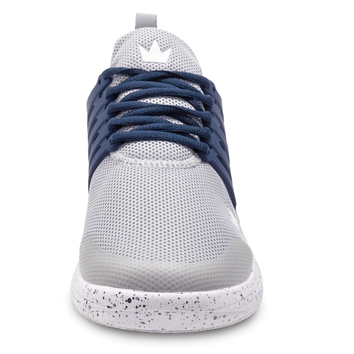 Brunswick Avalanche Grey/Navy Bowling Shoes * Athletic mesh uppers * Exterior advanced support lacing system * Pure Slide microfiber Slide Soles on both shoes * Foam-padded collar and tongue * Extra-light EVA outsole * Raised rubber heel for a controlled slide *  *