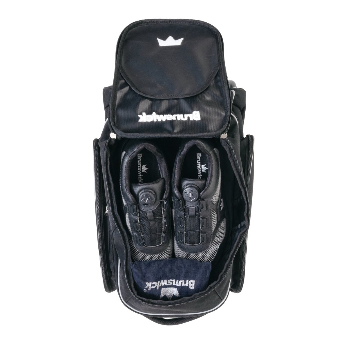 brunswick 2 ball roller charger bowling bag travel suitcase league tournament play sale discount coupon online pba tour