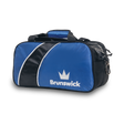 brunswick bowling bag tote blue black tournament classic league bag holder