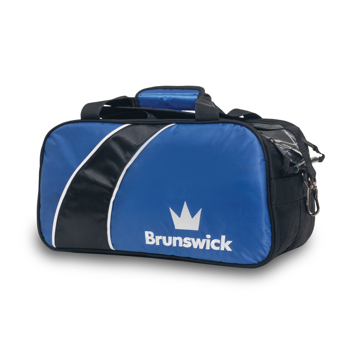 brunswick bowling bag tote blue black tournament classic league bag holder