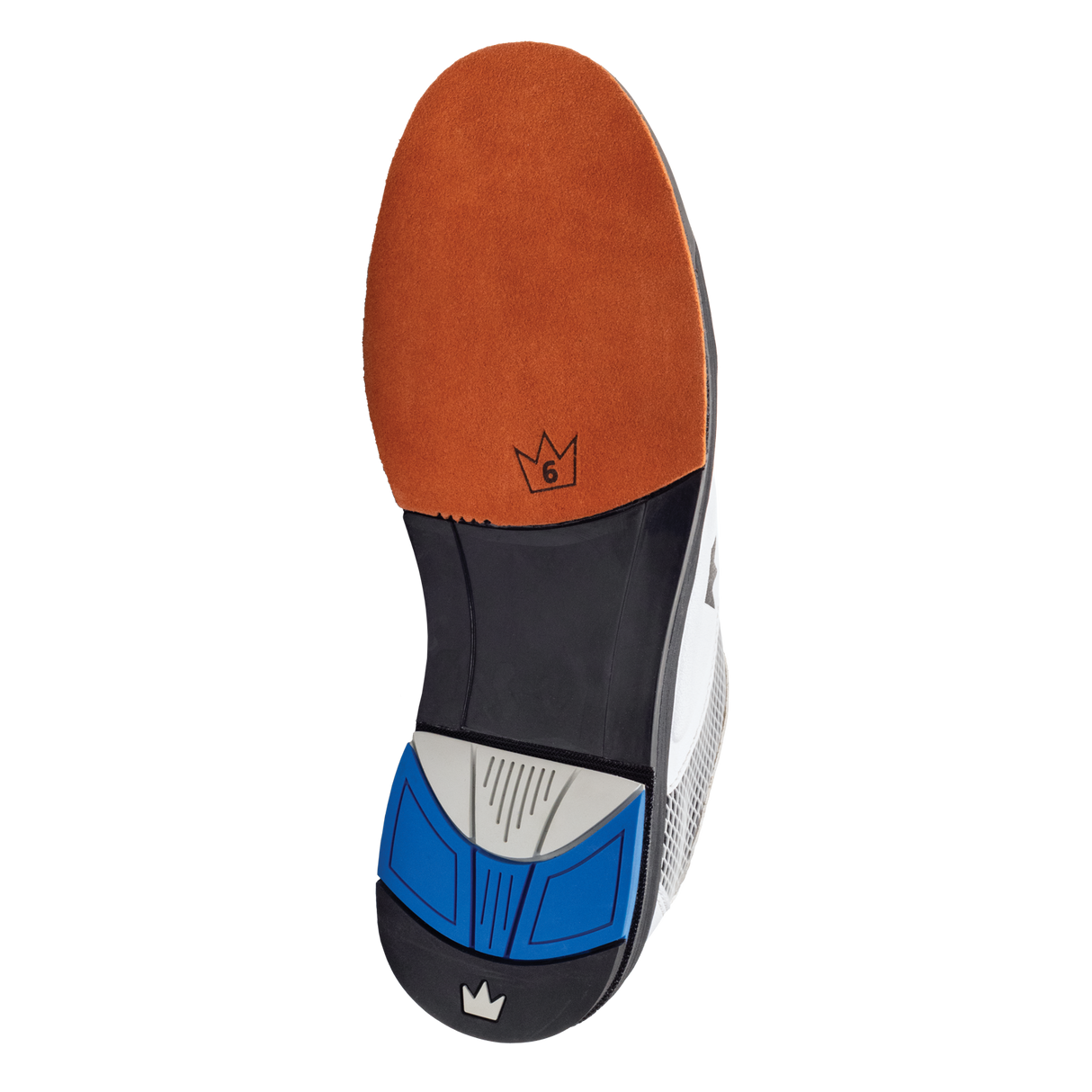 Brunswick Fury White Men's Bowling Shoes * Sleek synthetic upper * Molded EVA insole for comfort and performance * Extreme cushion comfort with Ortholite footbed * Convenient ATOP dial lacing system * Reinforced hard rubber toe for durability * Multi-zone push away rubber * Includes: #4, #6, and #8 Slide Soles; Progressive, and Ridged Heels; Heel remover tool *  *