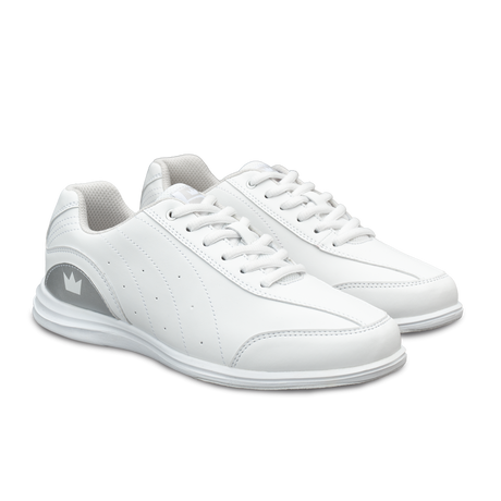 Brunswick Mystic Youth Bowling Shoes White/Silver * Performance synthetic uppers * Extremely comfortable * Light rubber outsoles * Pure slide microfiber slide soles on both shoes * Foam padded collar and tongue * Superior slide immediately *  *