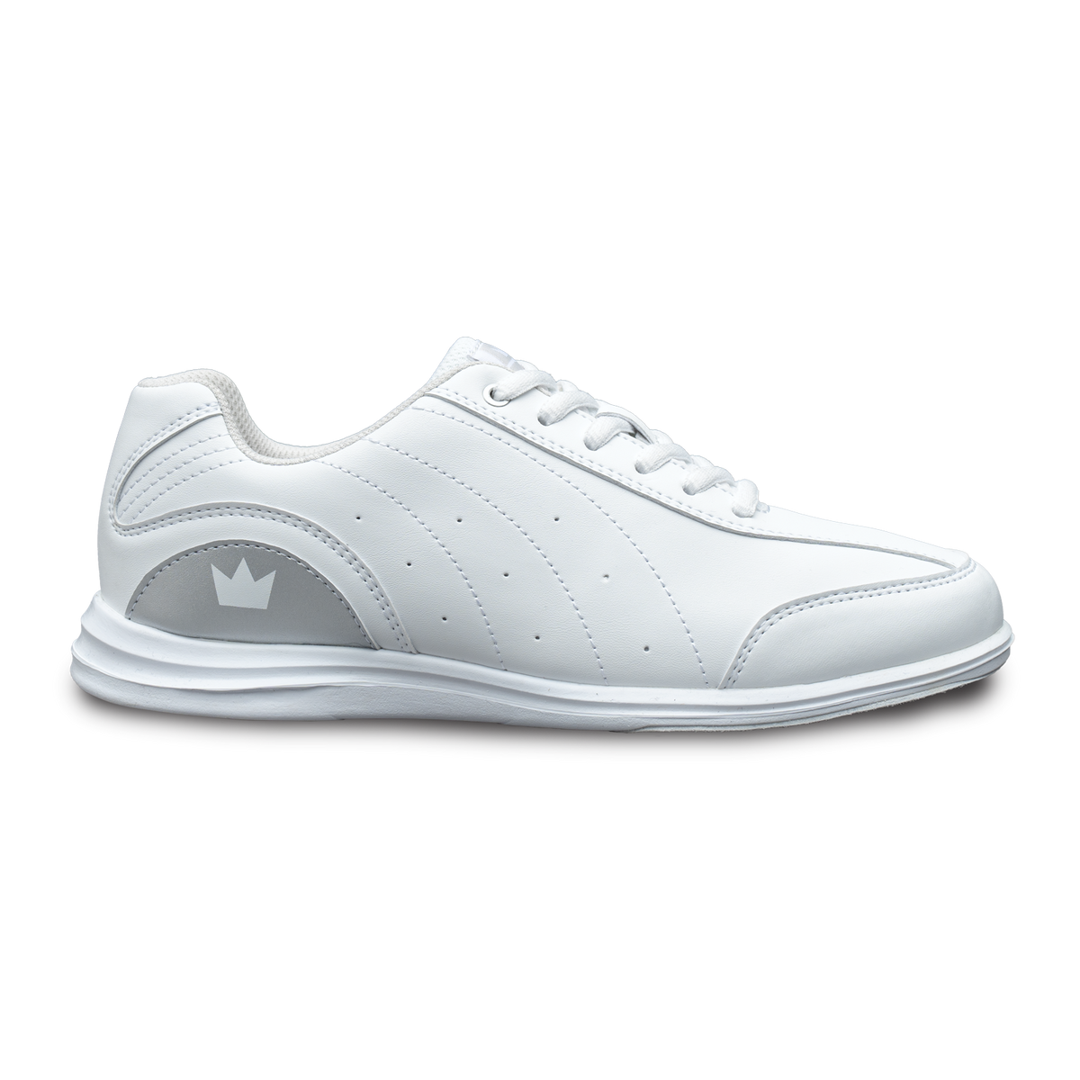 Brunswick Mystic Women's Bowling Shoes White/Silver * Performance synthetic uppers * Extremely comfortable * Light rubber outsoles * Pure slide microfiber slide soles on both shoes * Foam padded collar and tongue * Superior slide immediately * *