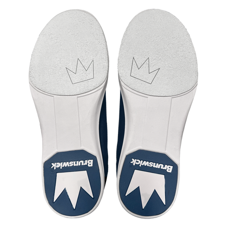 Brunswick Scholar Navy Bowling Shoes * Lightweight casual canvas upper * Pure Slide microfiber Slide Soles on both shoes * Foam padded collar and tongue * Extra-light EVA outsole * Lace-up for adjustable fit *  *