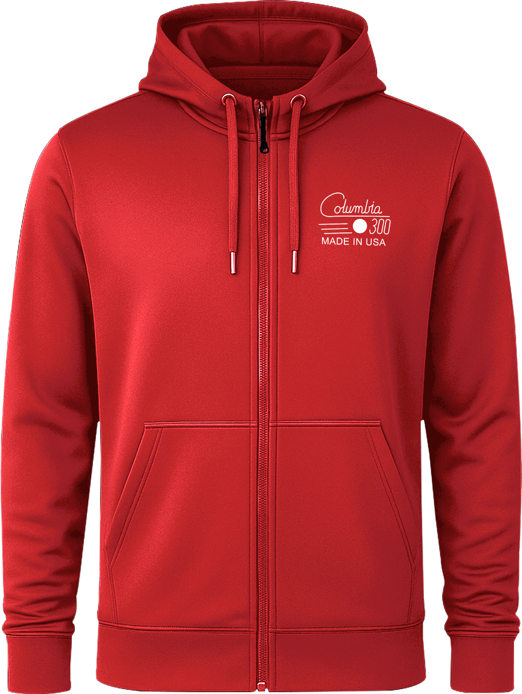 Columbia 300 Retro White Full Zip Hoodie
