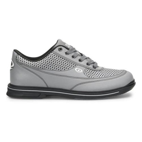 Dexter Turbo Tour Steel  Bowling Shoes Titanic Synthetic Upper w/ Turbo-Perfing Vents DexLite Pro Interchangeable Slide Sole Removable Blown EVA Footbed SLIDE Removable S8 Sole, Fixed Speed Groove TRACTION  Fixed Aero-Traction Sole, Speed Groove Raised Heel