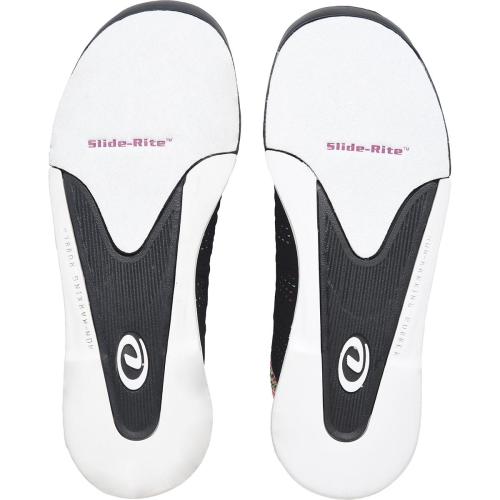 Dexter Delila Black Bowling Shoes Fully Fabric-Lined with Padded Tongue and Collar Low Collar Molded Removable Blown EVA Footbed Slide Shoes: Fixed S8 Slide Soles Fixed Non-Marking Defined Heels